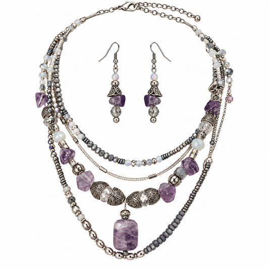 Amethyst Dream Double Strand Necklace