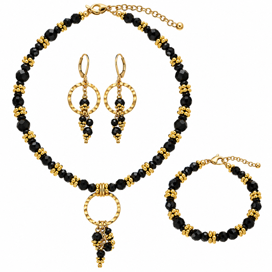 Tiger Gold Black and Gold Three-Piece Set