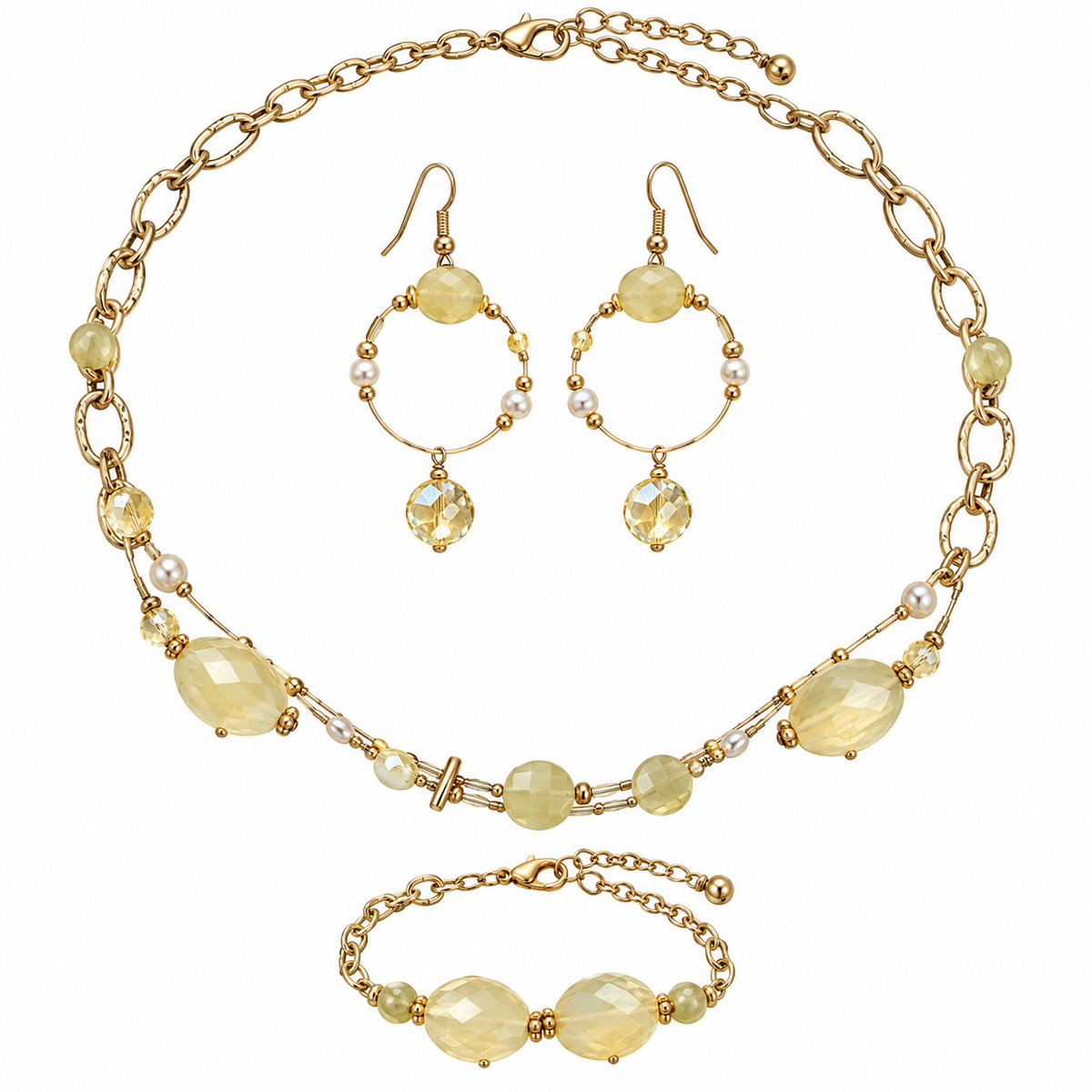 Poison Ivy Gold and Green Jewelry Set